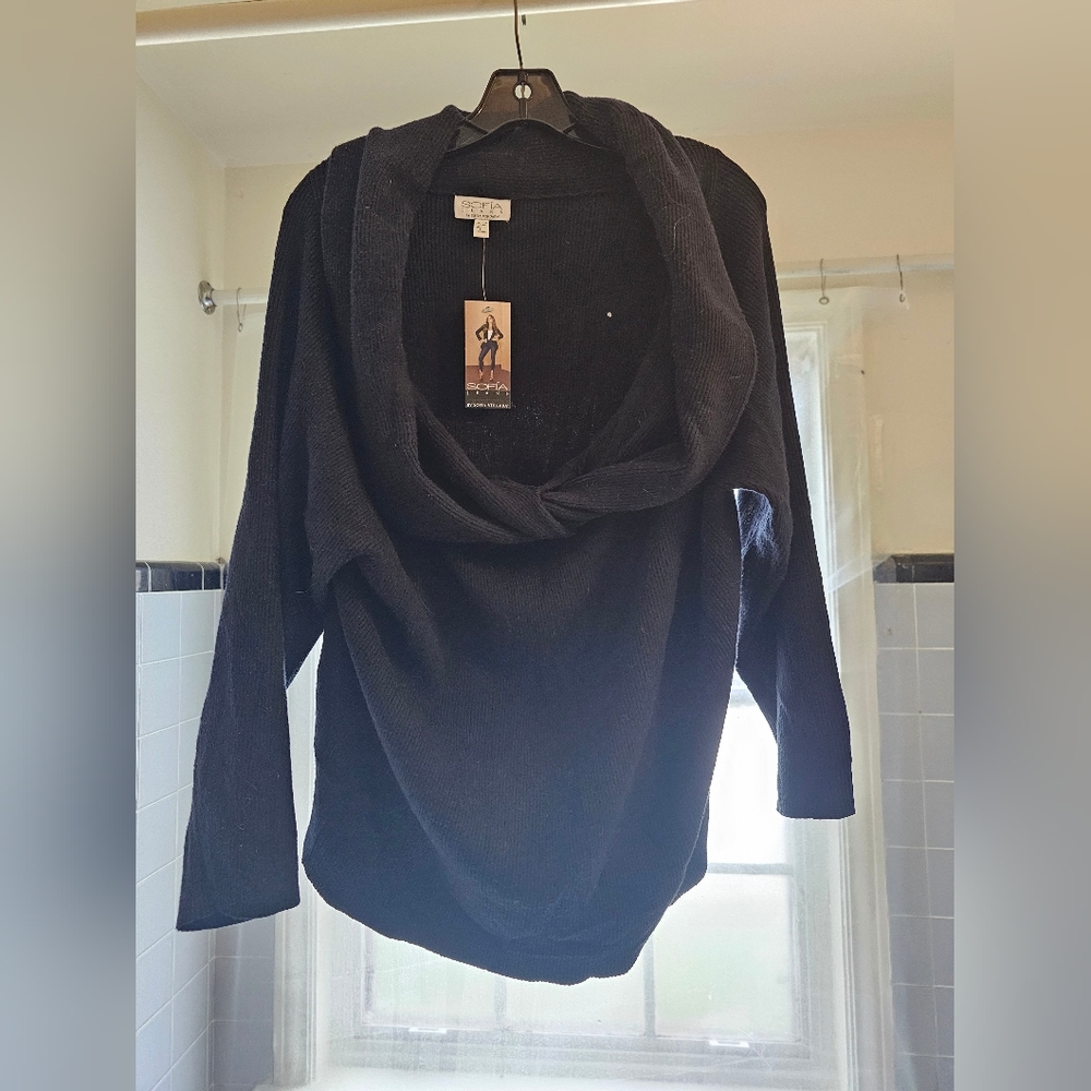 SOFIA Jean's Black off shoulder sweater size 3X